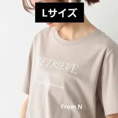 ベージュ リッチクリーンプリントT (グローバルワーク)