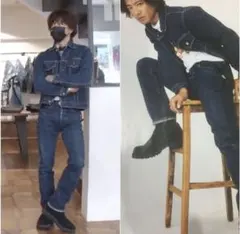 起床❗️木村拓哉モデルLevi's インディゴ デニム、ジャケット セットLサイズ 2026年最新】キムタク デニムジャケットの人気アイテム - メルカリ