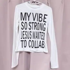 【希少】Y2K MY VIBE SO STRONG トップス 白十字架
