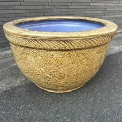 ピータン壺 メダカ鉢 金魚鉢 龍柄 大型焼き物 - メルカリ
