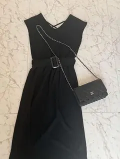 CECIL McBEE ブラック ノースリーブ ワンピース M