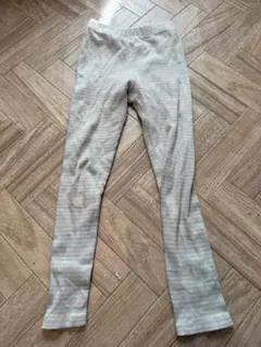 monmimi 青とベージュのストライプ レギンス125センチ