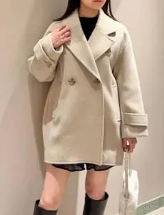 新品スナイデル Sustainaコクーンウールコートダブル