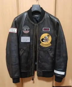 【美品♪】avirex スタジャン レザージャケットのサムネイル