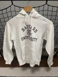 80s チャンピオン パーカー トリコタグ 14-16 白　3連プリント