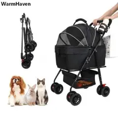 お出かけ便利】分離式3WAYペットカート20kg（ブラック）小型犬〜猫多頭