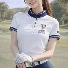 【中古】MASTER BUNNY EDITION ポロシャツ ゴルフ 白