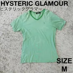 ヒステリックグラマーHYSTERIC Vネック 半袖Tシャツ ボーダー グリーンのサムネイル