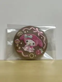 サンリオキャラクターズ 刺繍缶バッジビスケット3 マイメロディ