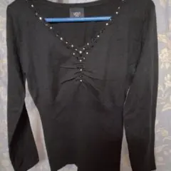 VICKY ブラック Vネック セーター サイズ2