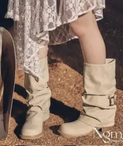 SLY NAGOMI x SLY LOOSE ブーツ　Ivoryのサムネイル