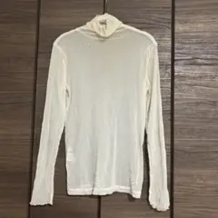 LOWRYS FARM タートルネックシアートップス　ホワイト