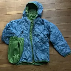mont-bell リバーシブルダウンジャケット 青緑