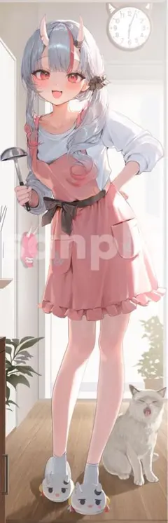 ホロライブ コミケ C107 いるか 等身大タペストリー 百鬼あやめ