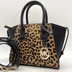 未使用✨ マイケルコース AVRIL 2way ハンドバッグ レオパード ミニ