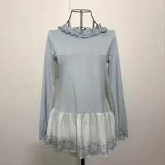 axes femme レース　フリル　平成　森ガール　フェアリーグランジ　ブルー