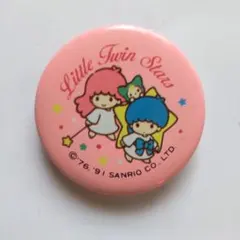 キキララ バッジ リトルツインスターズ サンリオ レトロ
