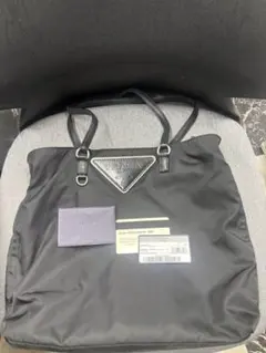 B5707【美品】PRADA ブラック ナイロントートバッグ　BR5707