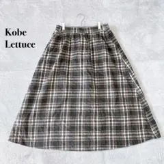 ...Kobe Lettuce チェック柄グレーフレアスカート　ネル生地ゴムのサムネイル