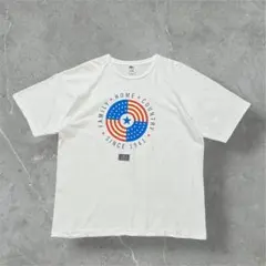 BAYSIDE USA製 星条旗USOプリントTシャツ XL