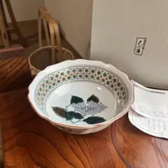 九谷焼 鉢 蝶 紫陽花文様のサムネイル