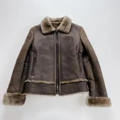 コムサデモード リアルムートンコート 本革 ボアジャケット B3