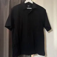 ユニクロ×Theory オープンカラーシャツ ブラック（半袖）
