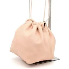 ジル サンダー✨ドローストリング 巾着 ダンプリング バッグ レザー ピンク