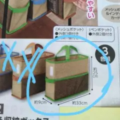 持ち運べる収納ボックス【グリーンのみ3点】