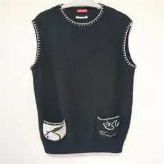 GREENCLUBS ゴルフ ベスト ブラック スヌーピー刺繍 サイズ1