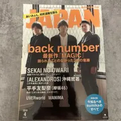 ROCKIN'ON JAPAN 2019年4月号 表紙 backnumber