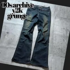 y2k grunge flare jeans archive 2000's