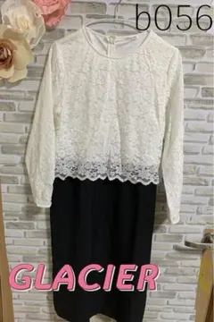 GLACIER♡総レース切り替え長袖ワンピース　M