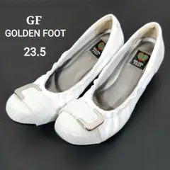 【希少】ジーエフ ゴールデンフット レザー バレエシューズ パンプス ベルト