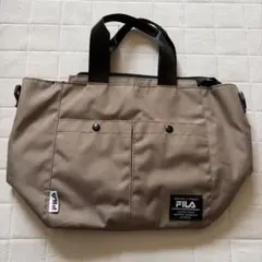 FILA トートバッグ ブラウン　ベージュ