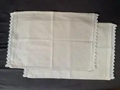 リネン風コットン ベージュ ランチョンマット 2枚セット