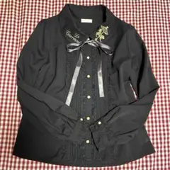 美品　axes femme POETIQUE アクシーズブラックシャツブラウス