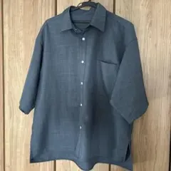 ダークグレー 半袖シャツ ワイドパンツ セットのサムネイル