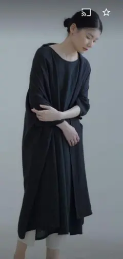 美品 evam eva コットンリネンローブのサムネイル