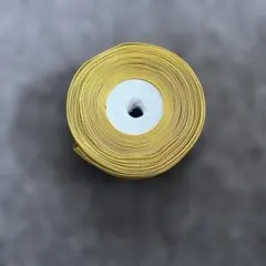 日本製リボン　辛子色ベルベット　未使用品