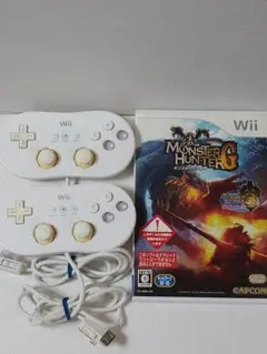 Wii クラシックコントローラー 2個セット モンスターハンターg ソフト
