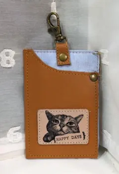 パスケース ハンドメイド にゃんこ