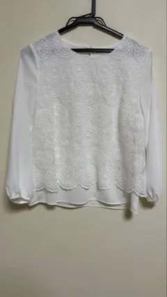 any sis ホワイトレース ブラウス