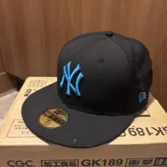 ニューエラウールキャップ黒青NY　BROOKLYN