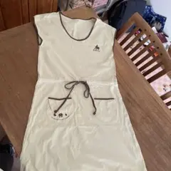 エレファント刺繍 薄緑色エプロン