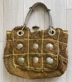 ジャーマンピエッシュのラフィアバッグ