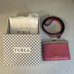 FURLA パスケース 　ピンク✕ベージュ