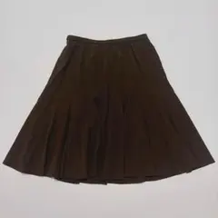 美品 17+ レリアン フレアスカート ロング　大きいサイズ ブラウン　日本製