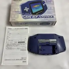 ニンテンドー ゲームボーイアドバンス バイオレット 箱、説明書、シェル
