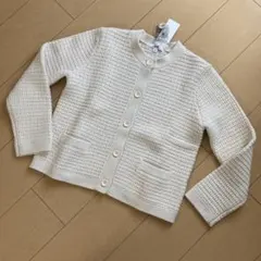 ◆新品タグ付◆ニットショートジャケット ホワイト　ユニクロ　Mサイズ